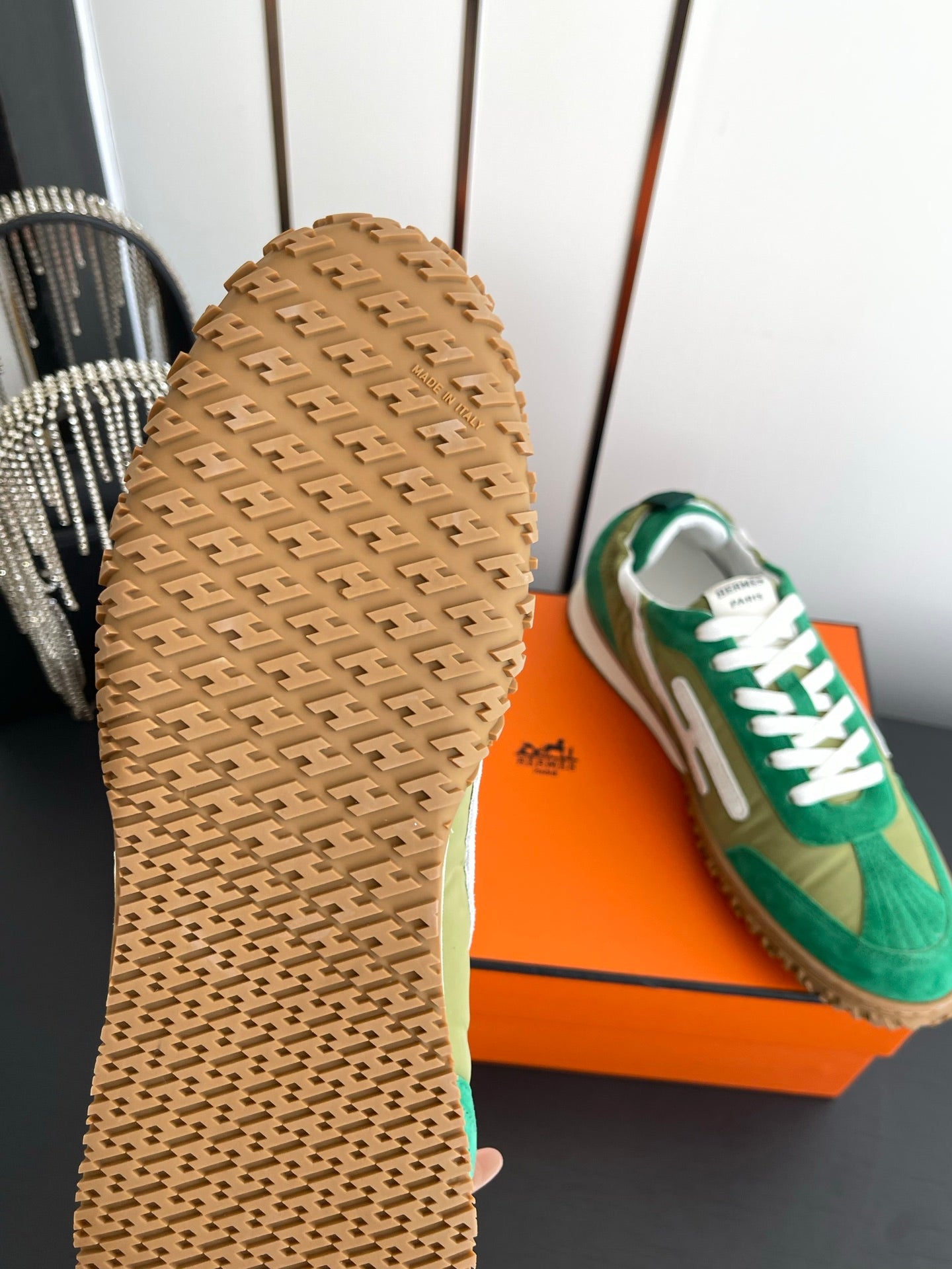 HM Jet Sneaker Green Suede 739992
