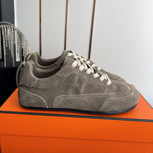 HM May Derby Shoes Taupe Suede 739998
