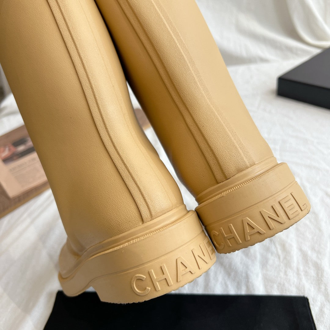 CC 26s Rain Boots Beige Rubber 928093