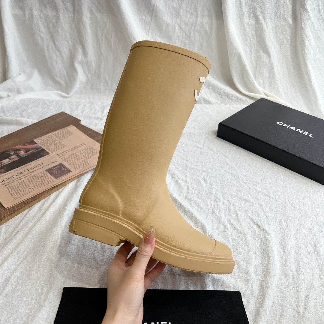 CC 26s Rain Boots Beige Rubber 928093