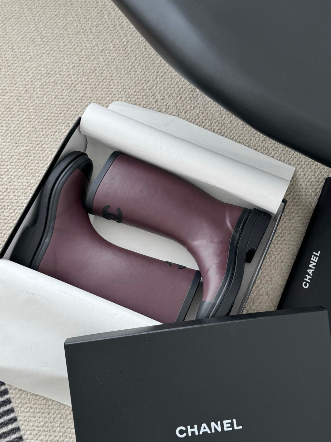 CC 26s Rain Boots Burgundy Rubber 927128