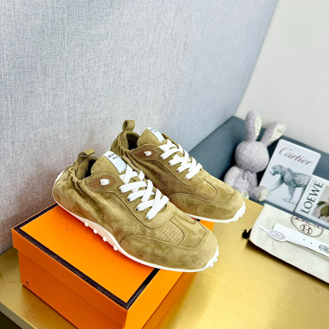 HM Sneaker In 25mm Light Yellow Brown Suede  956333