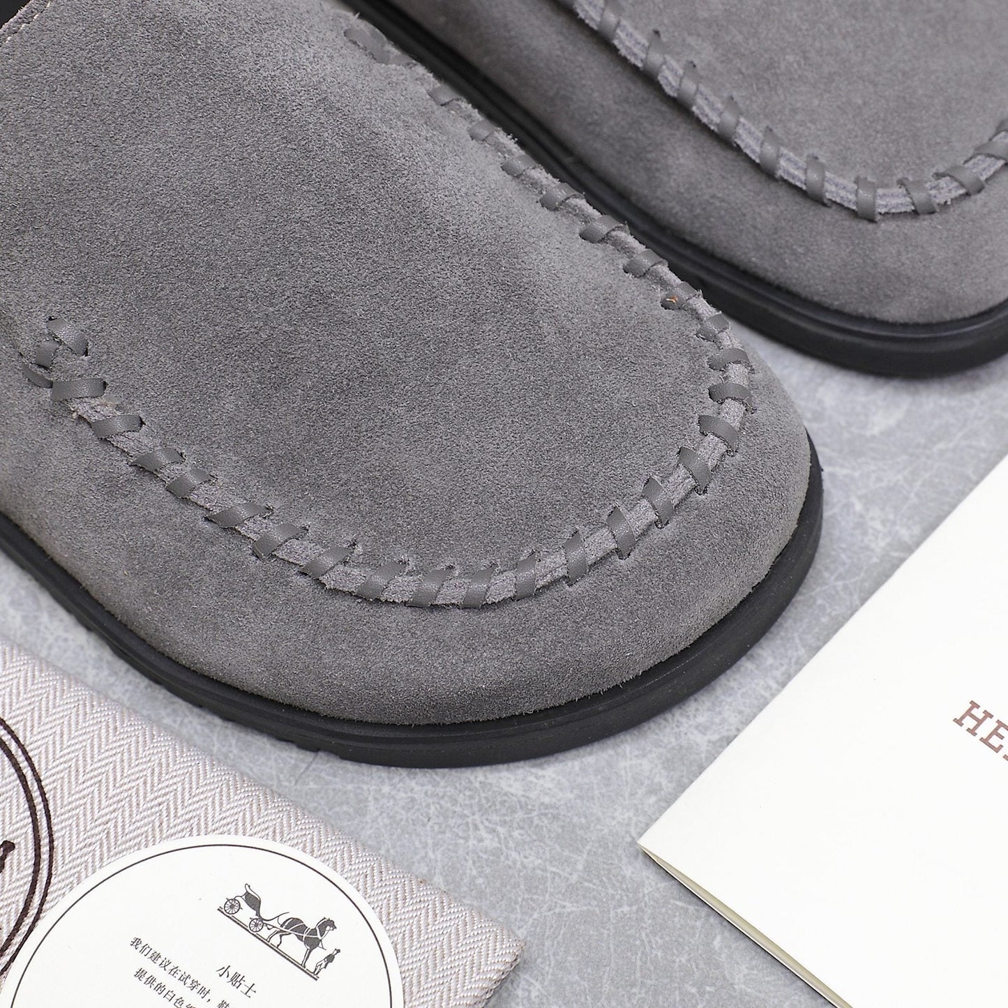 HM 25 Johan Mule Grey Suede