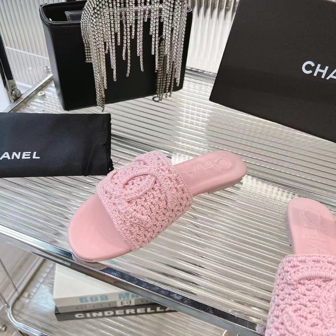 Chanel 26s Slippers Light Pink Lambskin