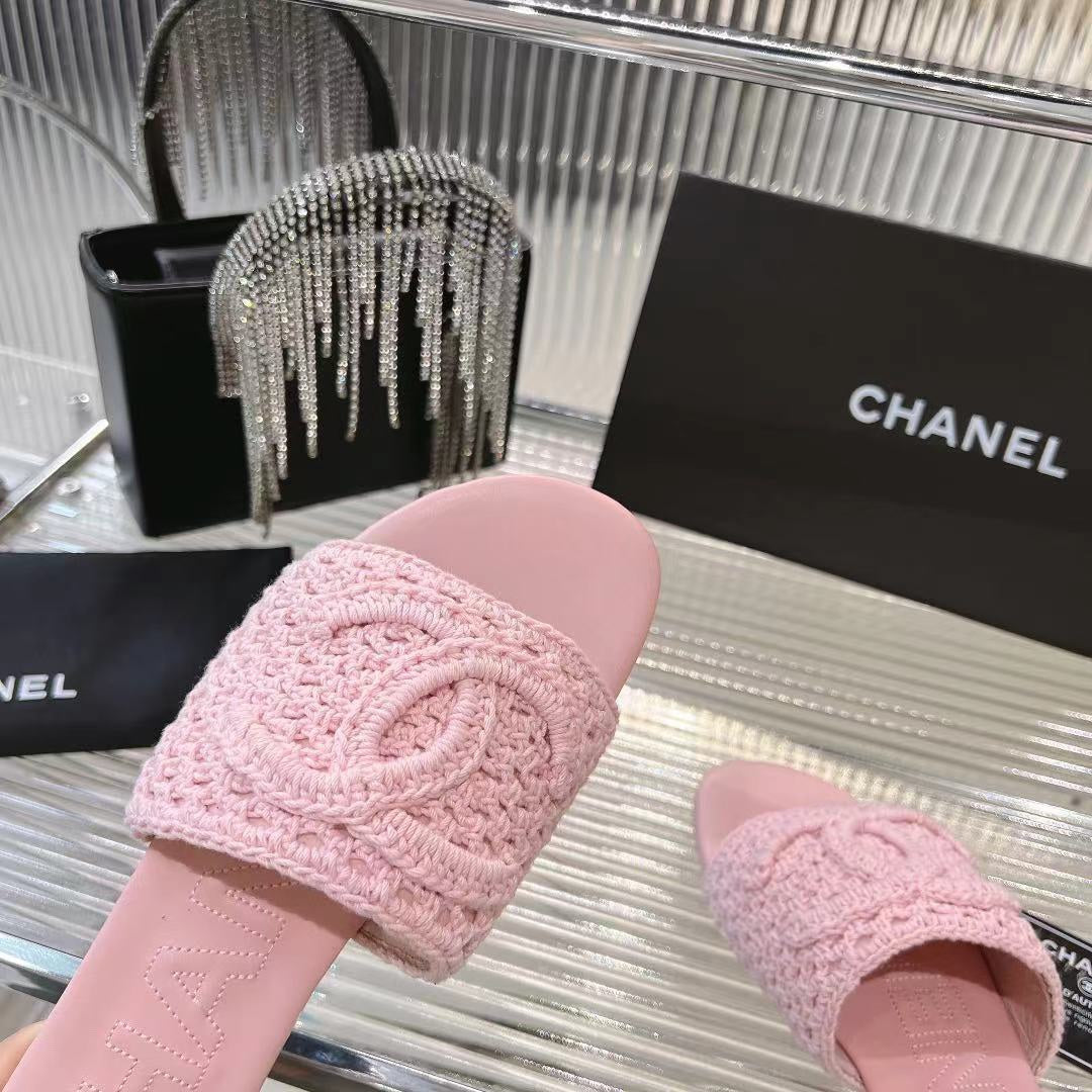 Chanel 26s Slippers Light Pink Lambskin