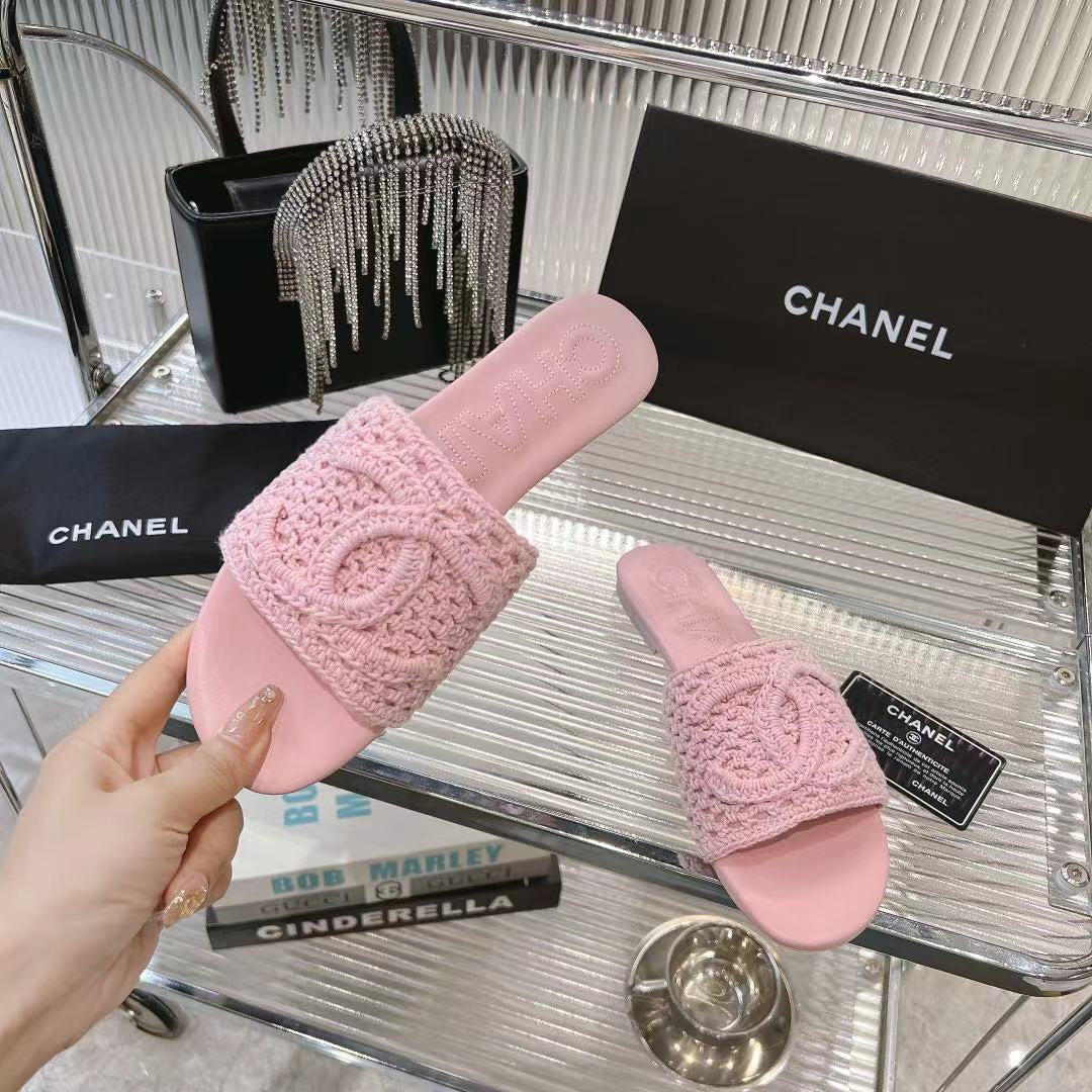 Chanel 26s Slippers Light Pink Lambskin