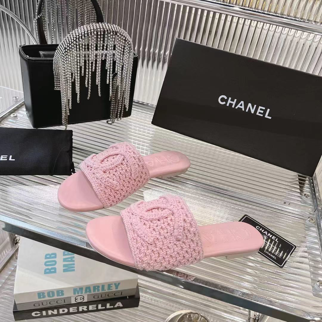 Chanel 26s Slippers Light Pink Lambskin