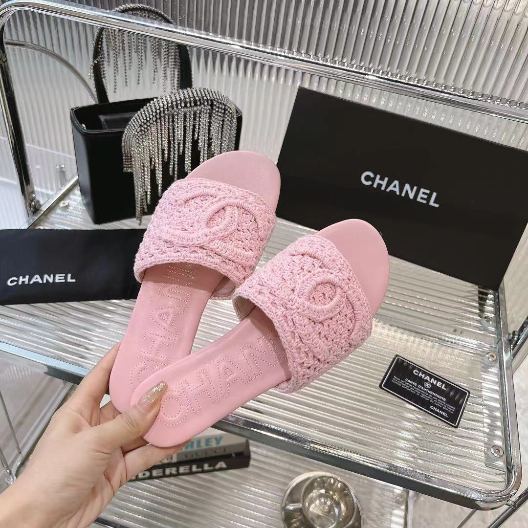 Chanel 26s Slippers Light Pink Lambskin