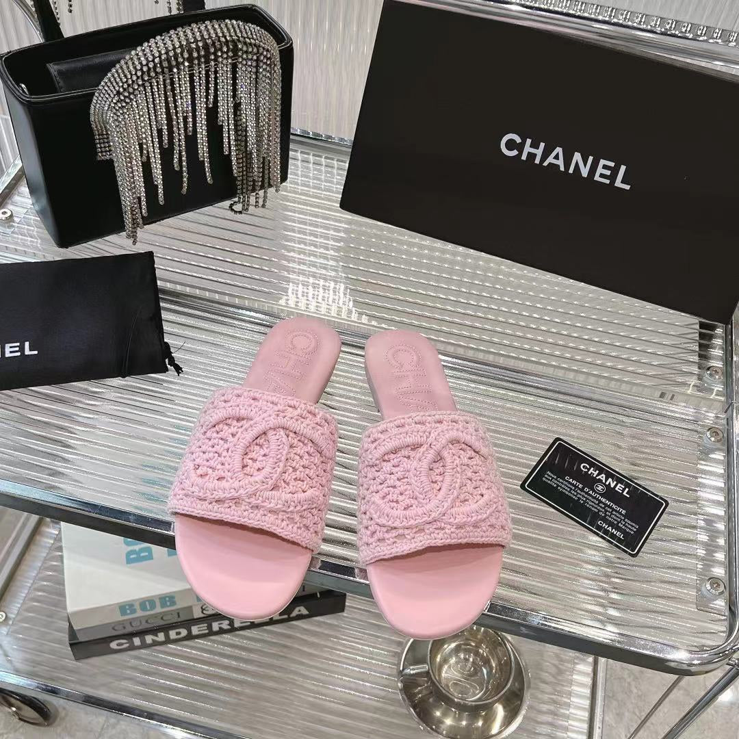 Chanel 26s Slippers Light Pink Lambskin