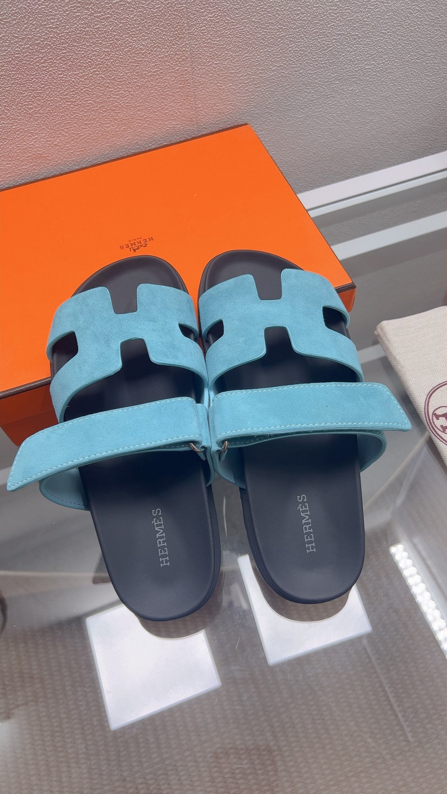 HM Chypre Sandal Sky Blue Suede 827512