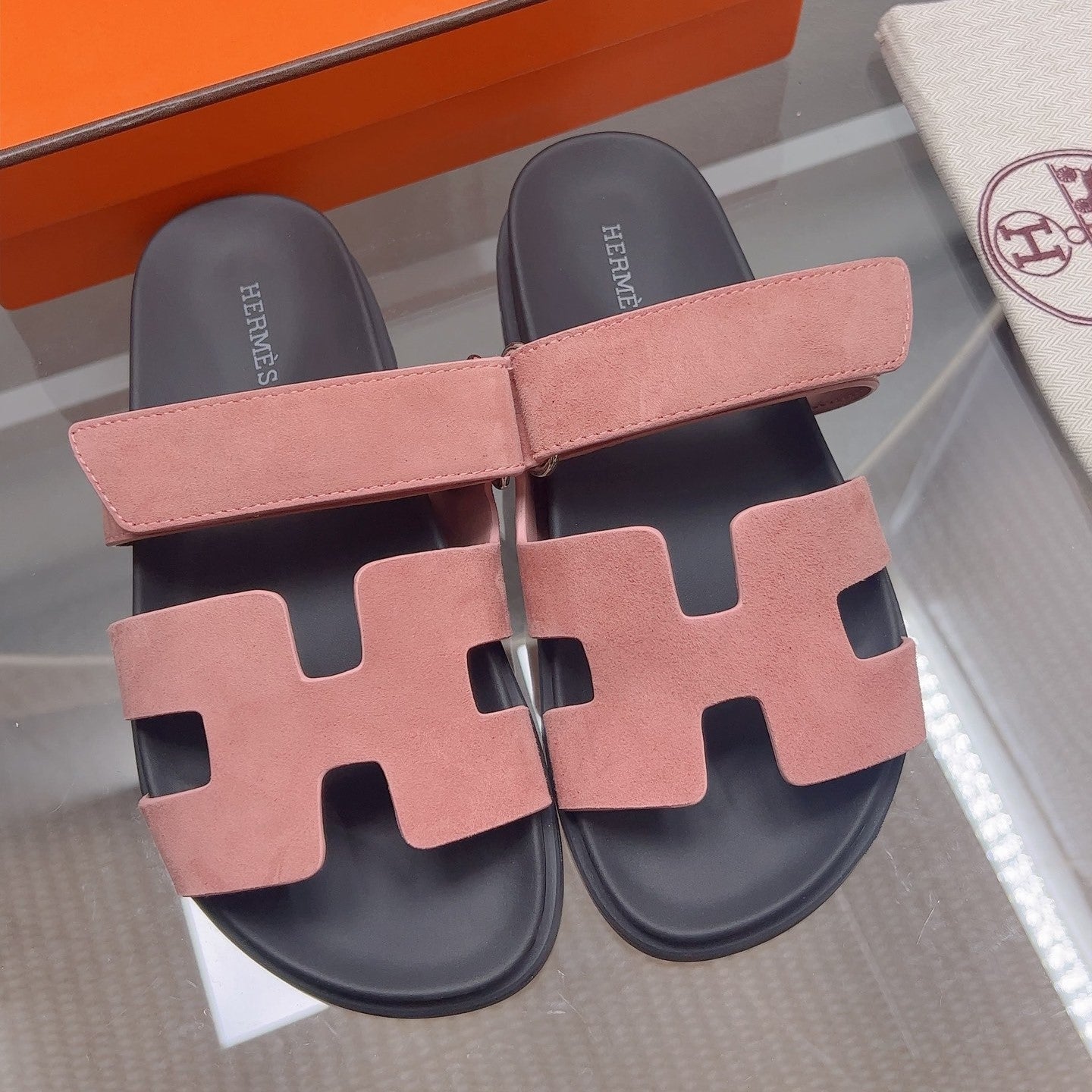 HM Chypre Sandal Bois De Rose Suede 827514