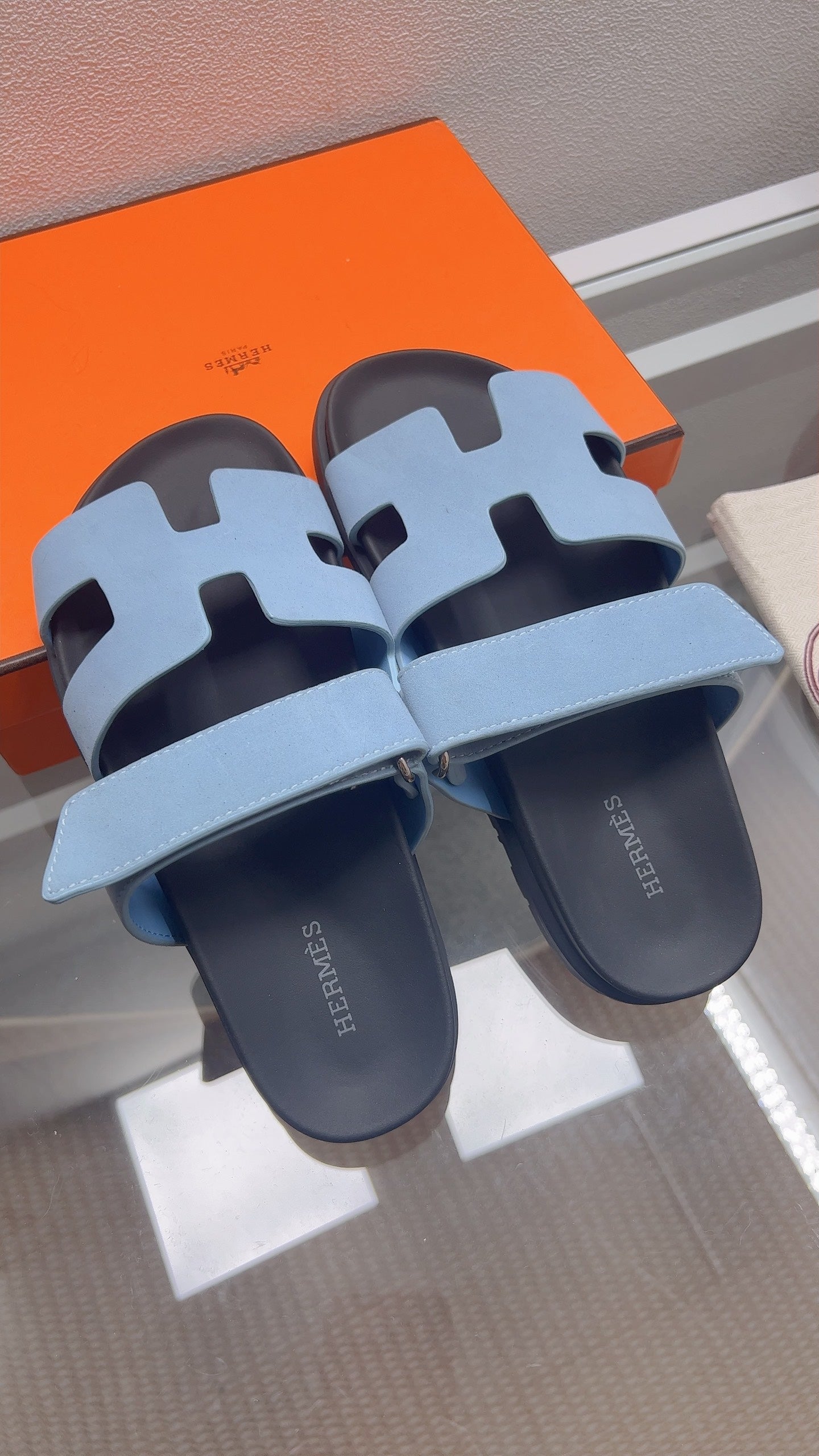 HM Chypre Sandal Stale Blue Suede 827516
