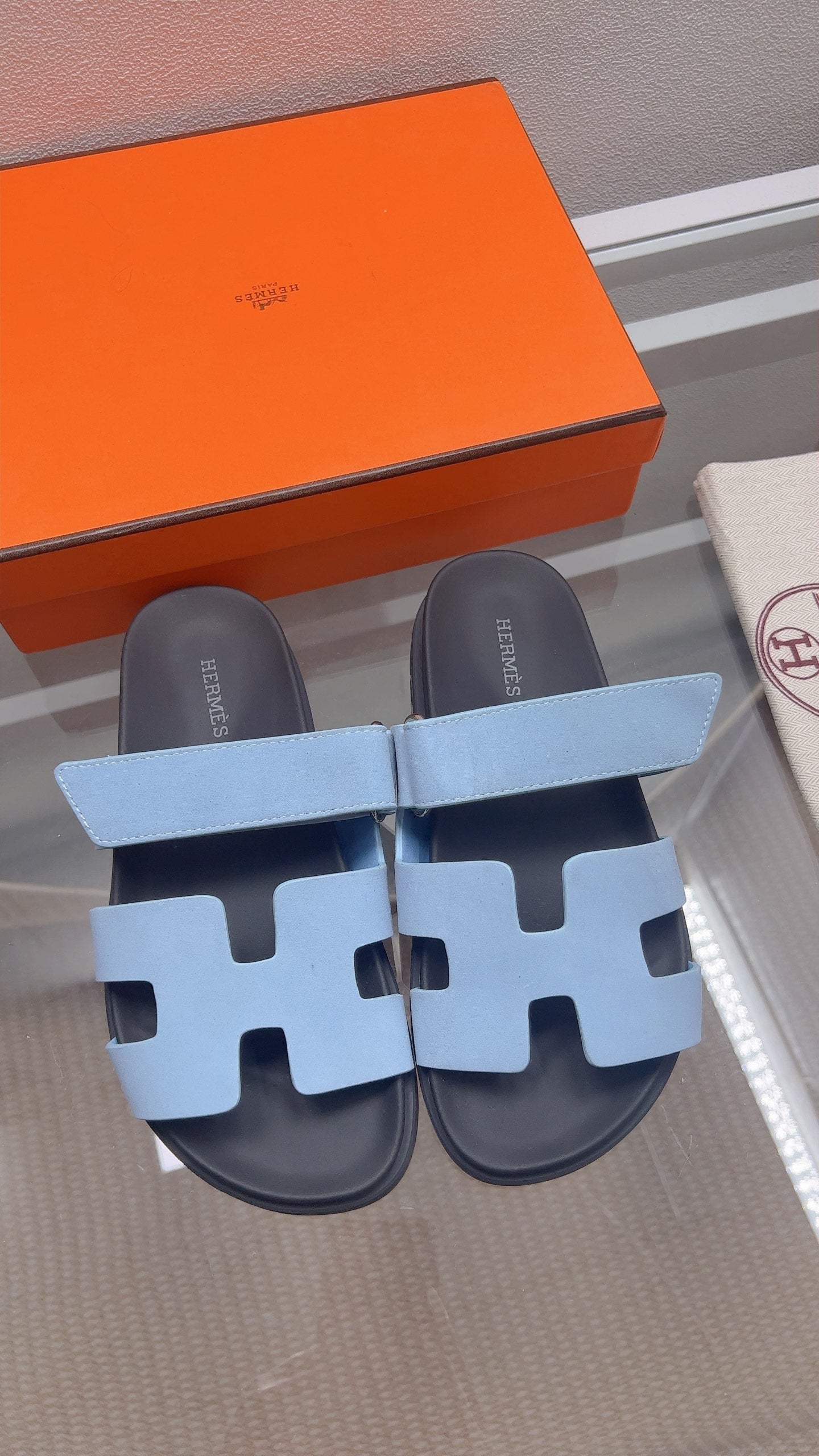 HM Chypre Sandal Stale Blue Suede 827516