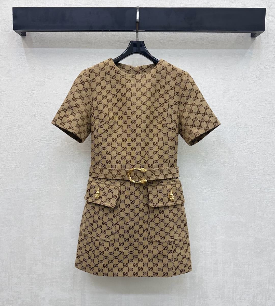 GG Cotton Canvas Fabric Dress 342889