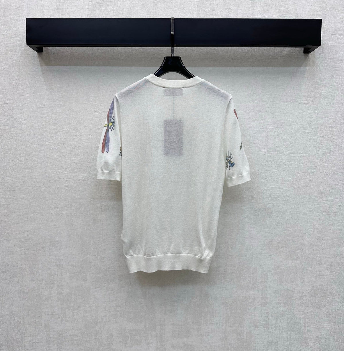 GG Short-Sleeve Knit Top White Cotton 378343