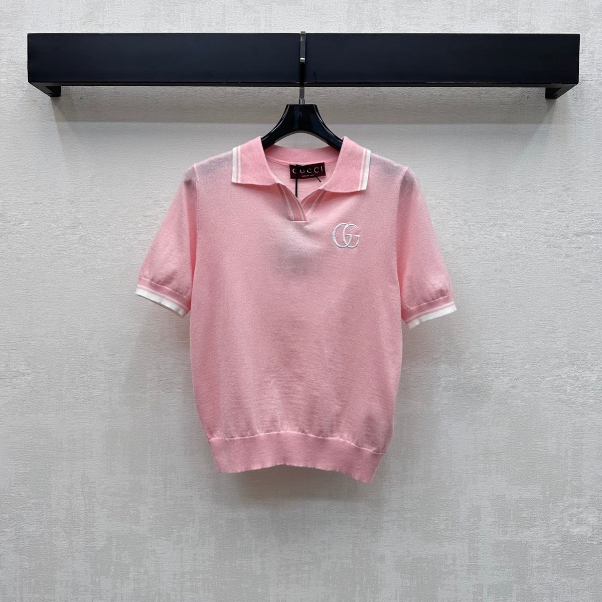 GG Polo Shirt Pink Cotton 378343