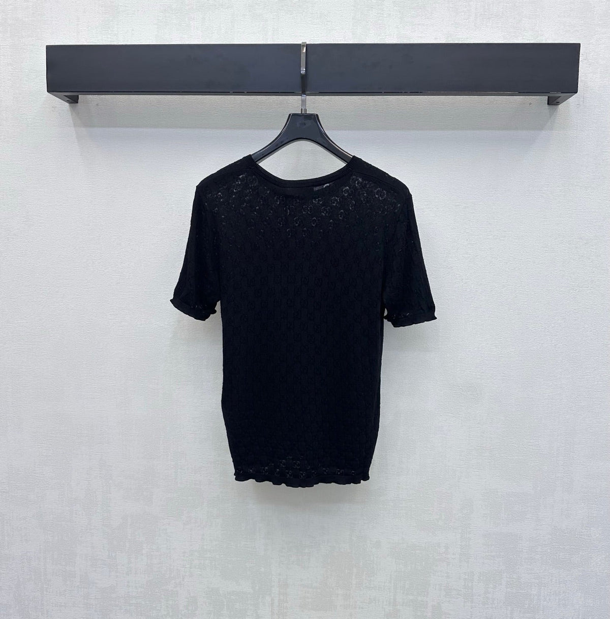 GG Devoré T-Shirt Black Cotton 399749