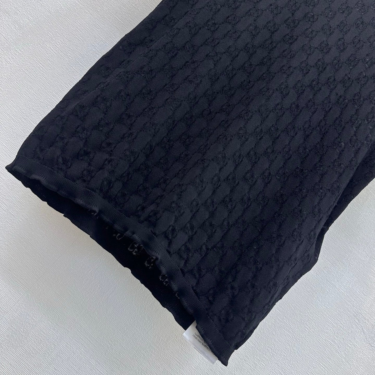 GG Devoré T-Shirt Black Cotton 399749