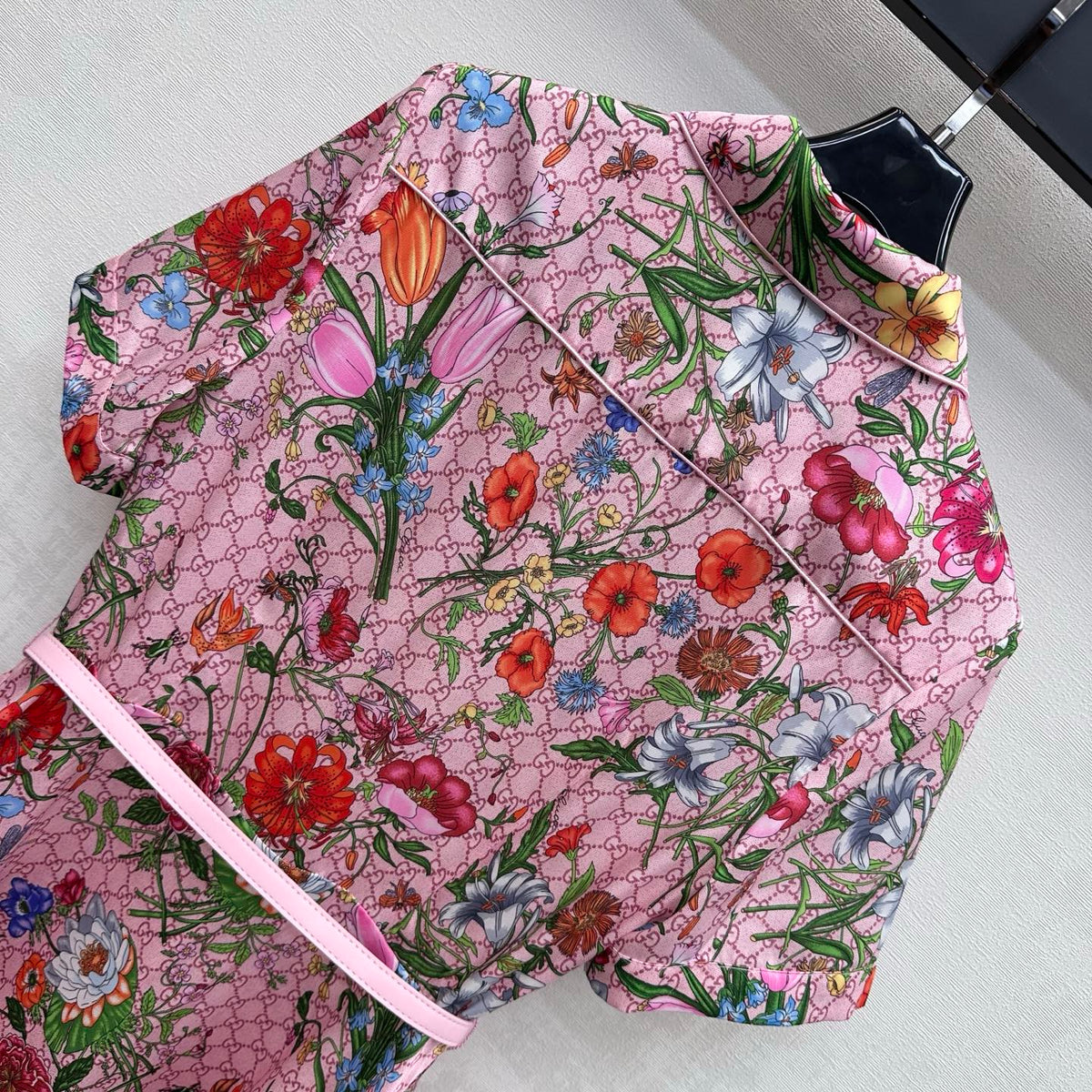 GG 26s Printed Waistband Dress Pink Polyester 396589