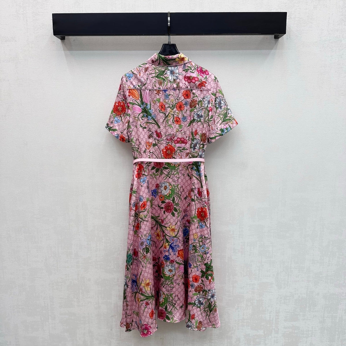 GG 26s Printed Waistband Dress Pink Polyester 396589