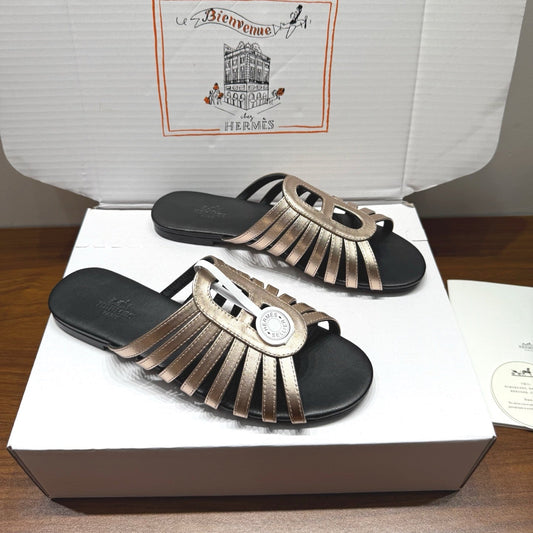 HM Noria Sandals Sliver Leather 849474