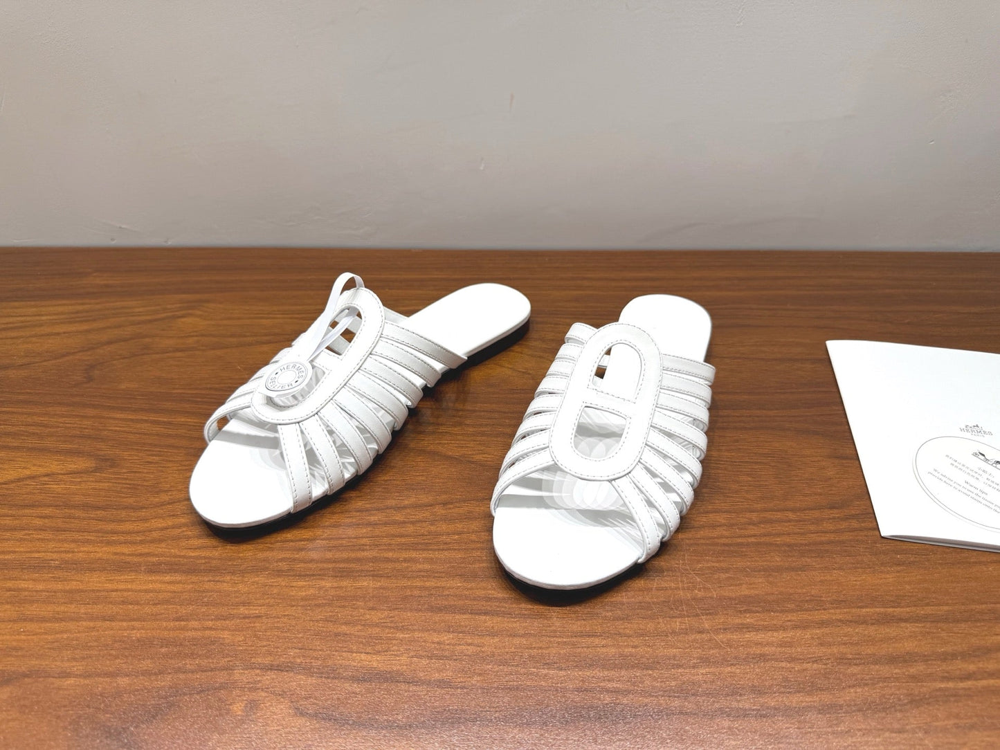 HM Noria Sandals White Leather 849476
