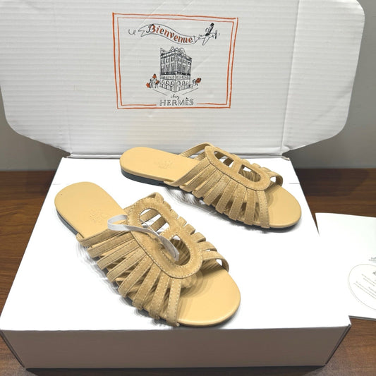 HM Noria Sandals Light Khaki Suede 849479