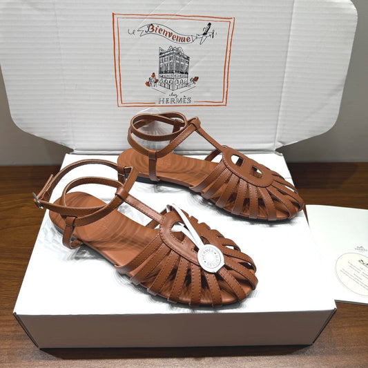 HM Nour Sandals Tan Leather 849484