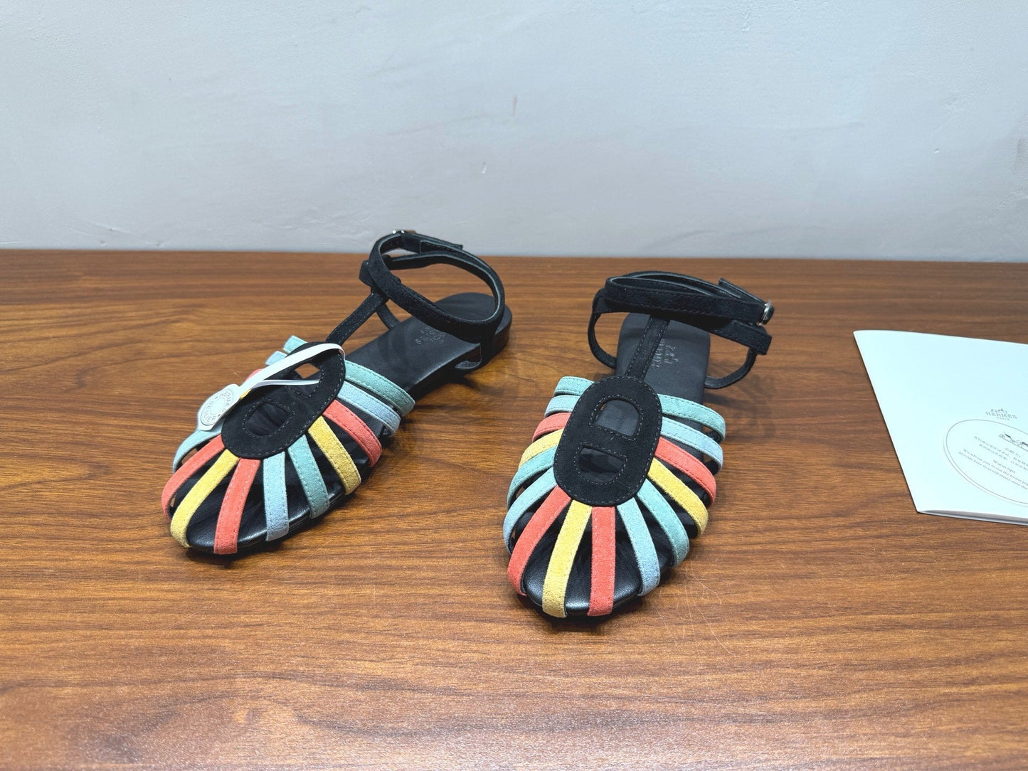 HM Nour Sandals Black Colorful Suede 849489