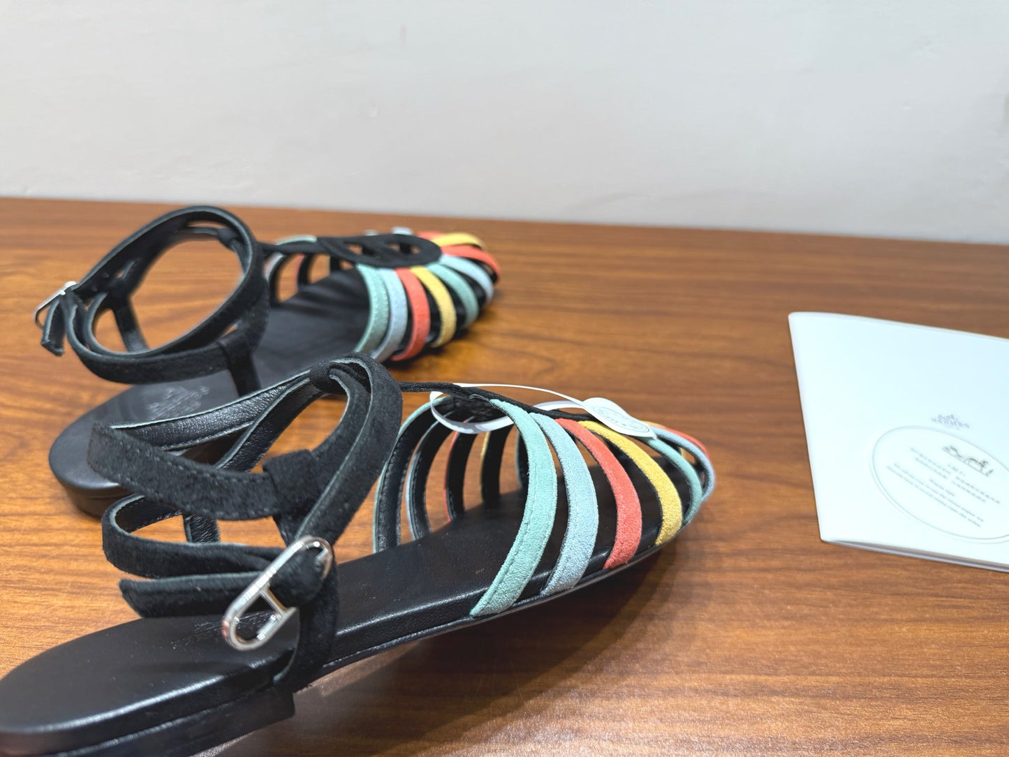 HM Nour Sandals Black Colorful Suede 849489