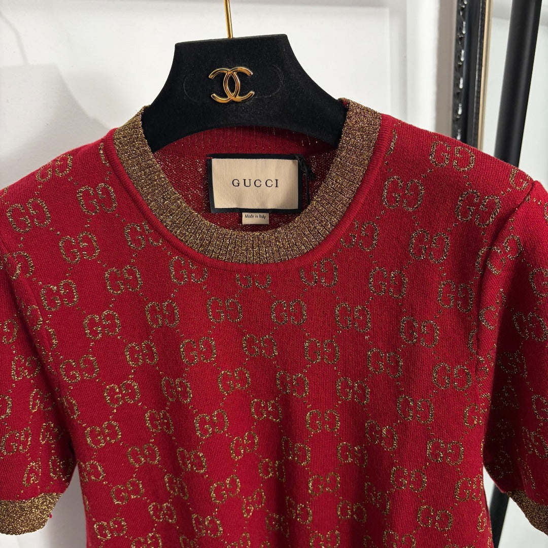Gucci 26s Short-Sleeve Knit T-Shirt 477