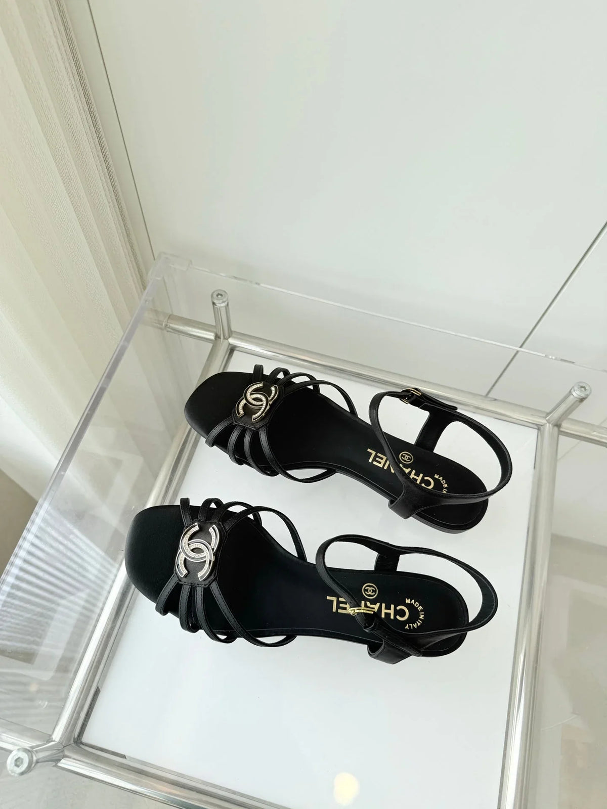 Chanel 2026 Slingback Flat Sandals Leather Sheepskin 823412