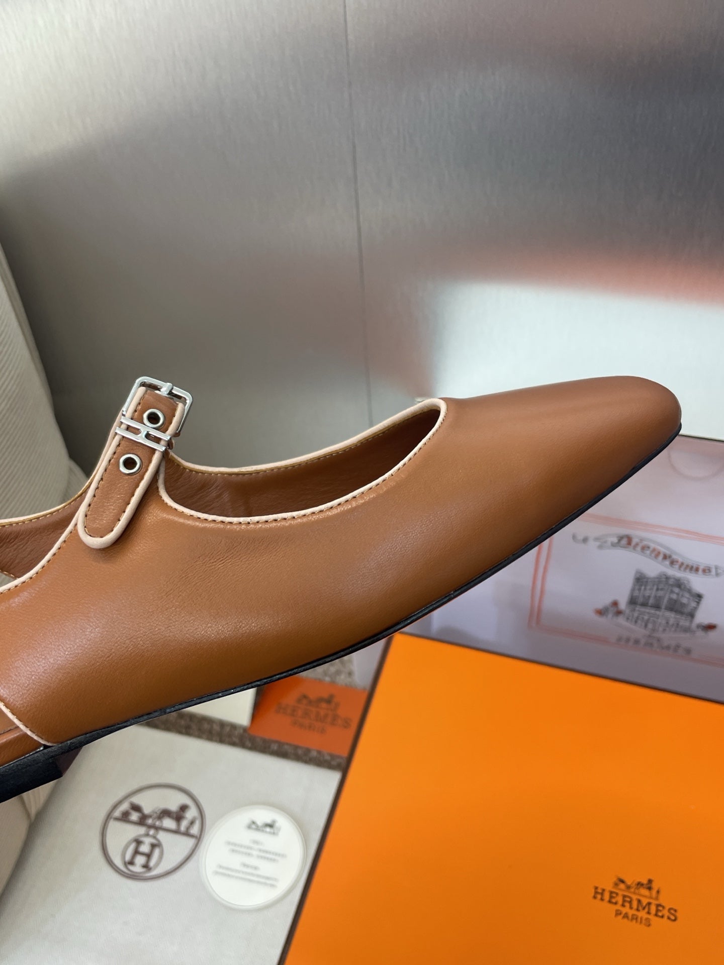 HM 25 Kleo Slingback Brown Calfskin 372950