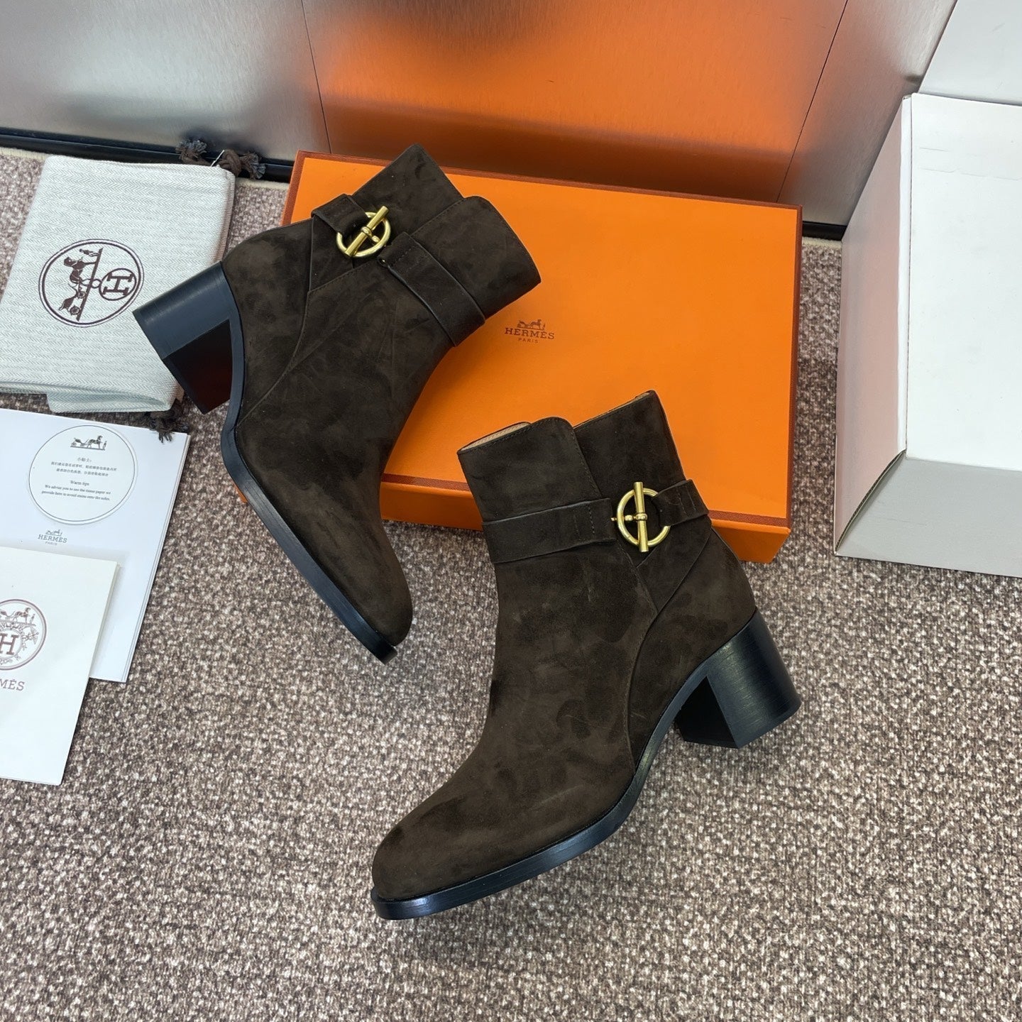 HM 25 Jill Ankle Boot Dark Brown Suede 508502