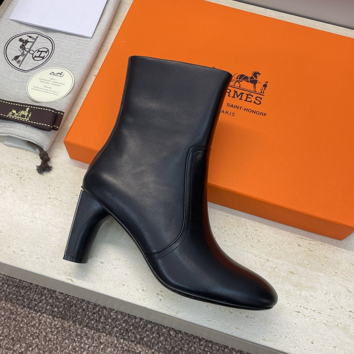 HM 26ss Lolita Chelsea Boots 80 Black Calfskin 607089