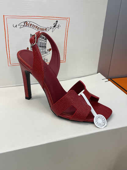 HM 26ss High Heel Sandals 105 Red Cowhide 607115