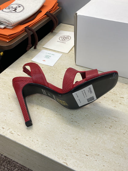 HM 26ss High Heel Sandals 105 Red Cowhide 607115