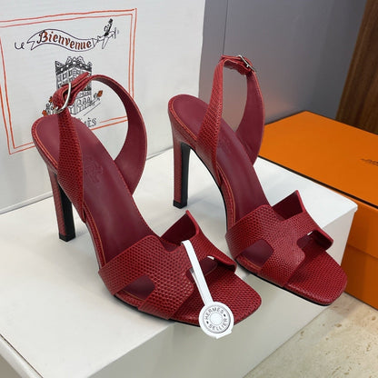 HM 26ss High Heel Sandals 105 Red Cowhide 607115