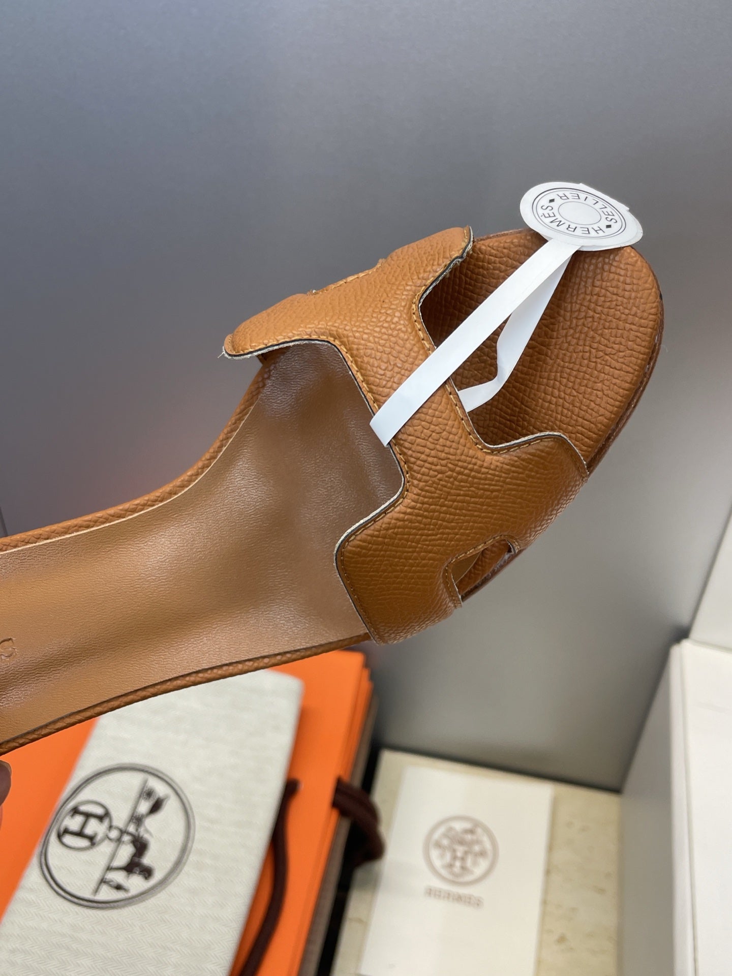 HM 26ss High Heel Sandals 70 Brown Cowhide 607117