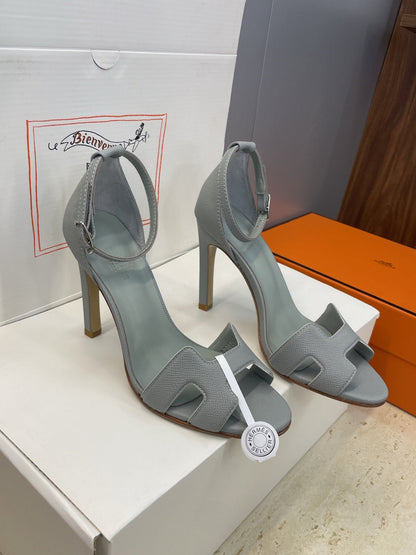 HM 26ss High Heel Sandals 105 Light Gray Cowhide 607126