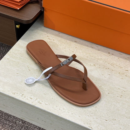 HM 26ss Kelly  Silver Buckle Slipper Calfskin 607155