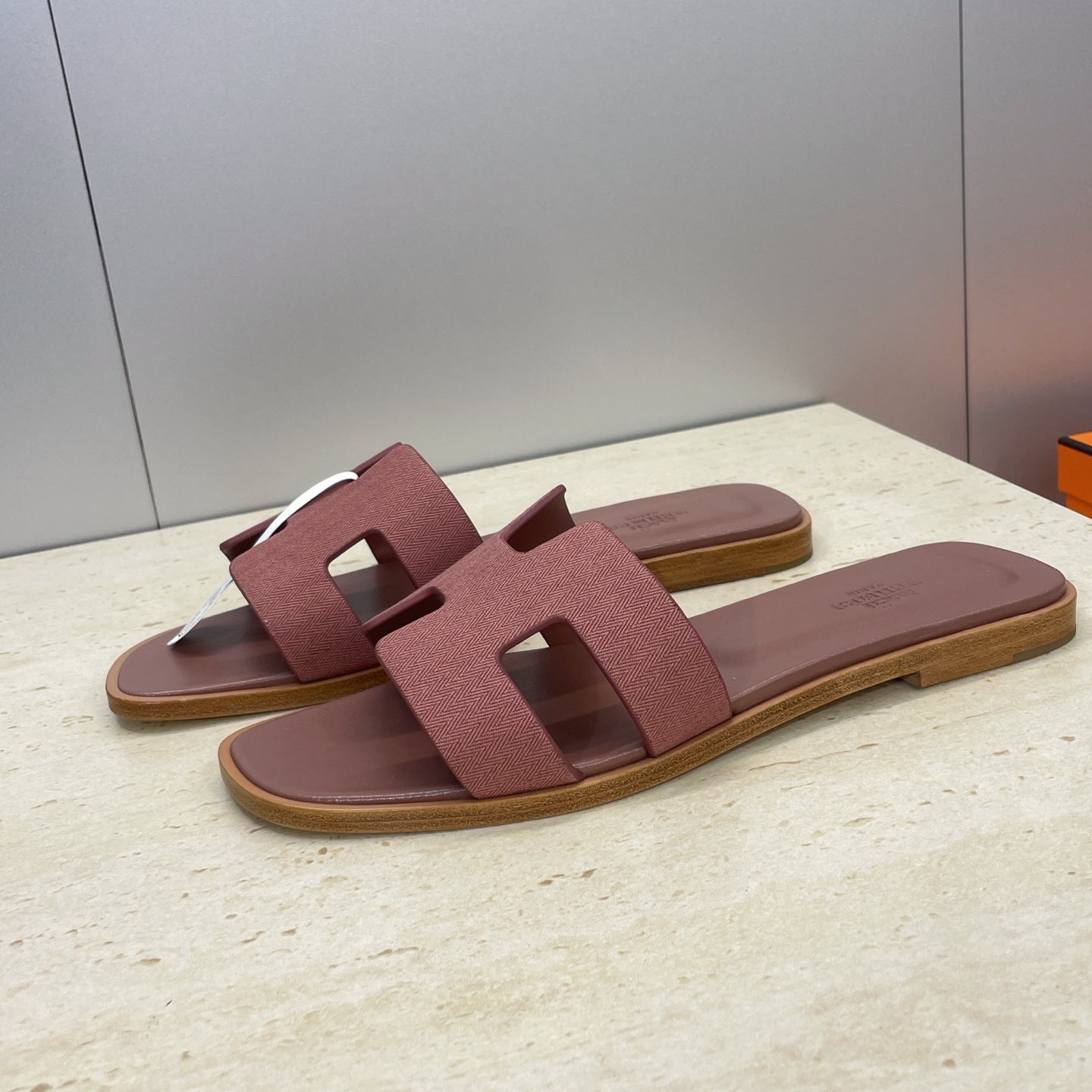 HM 26ss Oran Sandals Reddish Brown Calfskin 607236