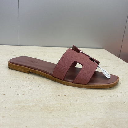 HM 26ss Oran Sandals Reddish Brown Calfskin 607236