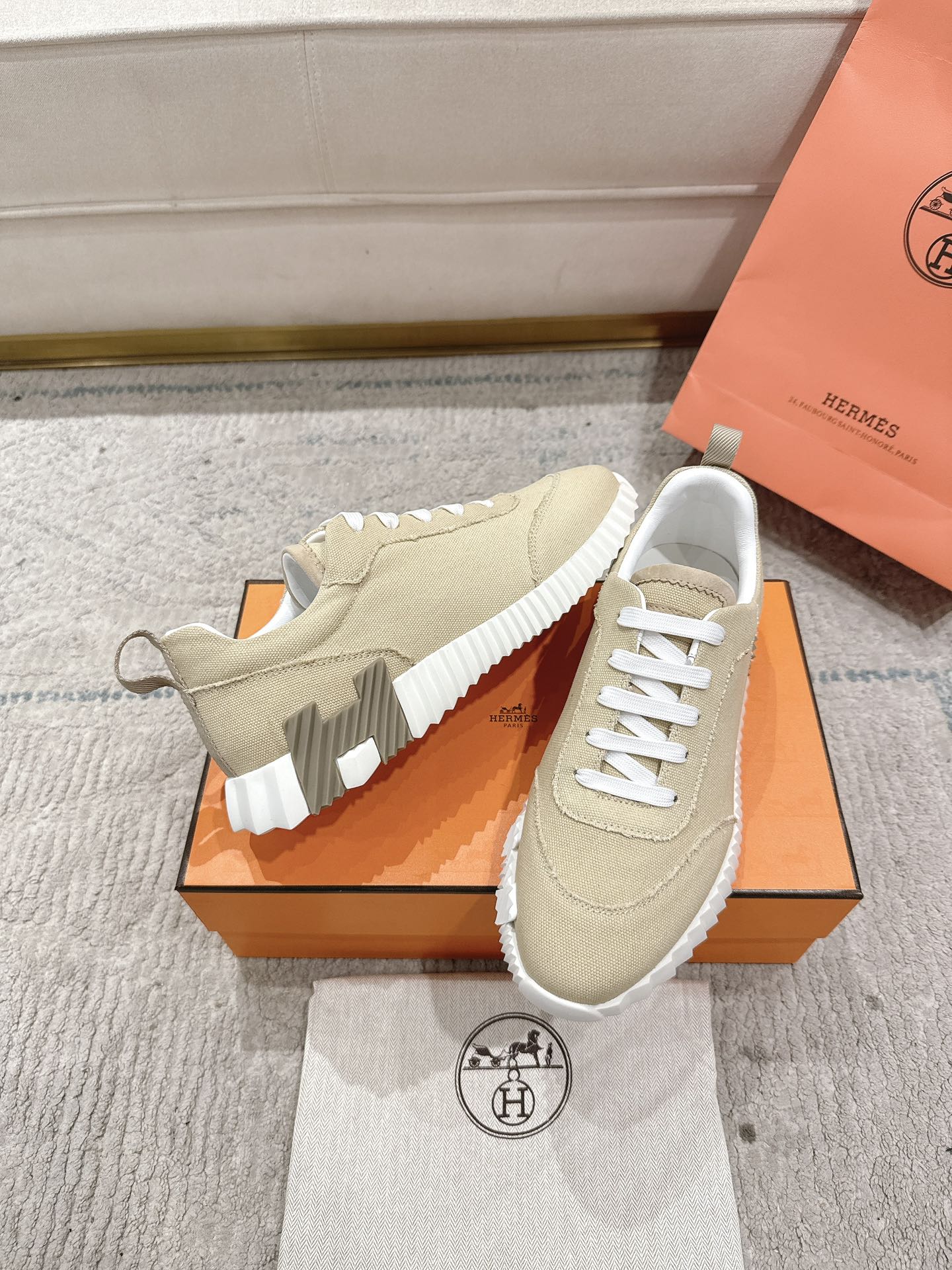 HM Bouncing Sneaker Khaki Canvas 581315