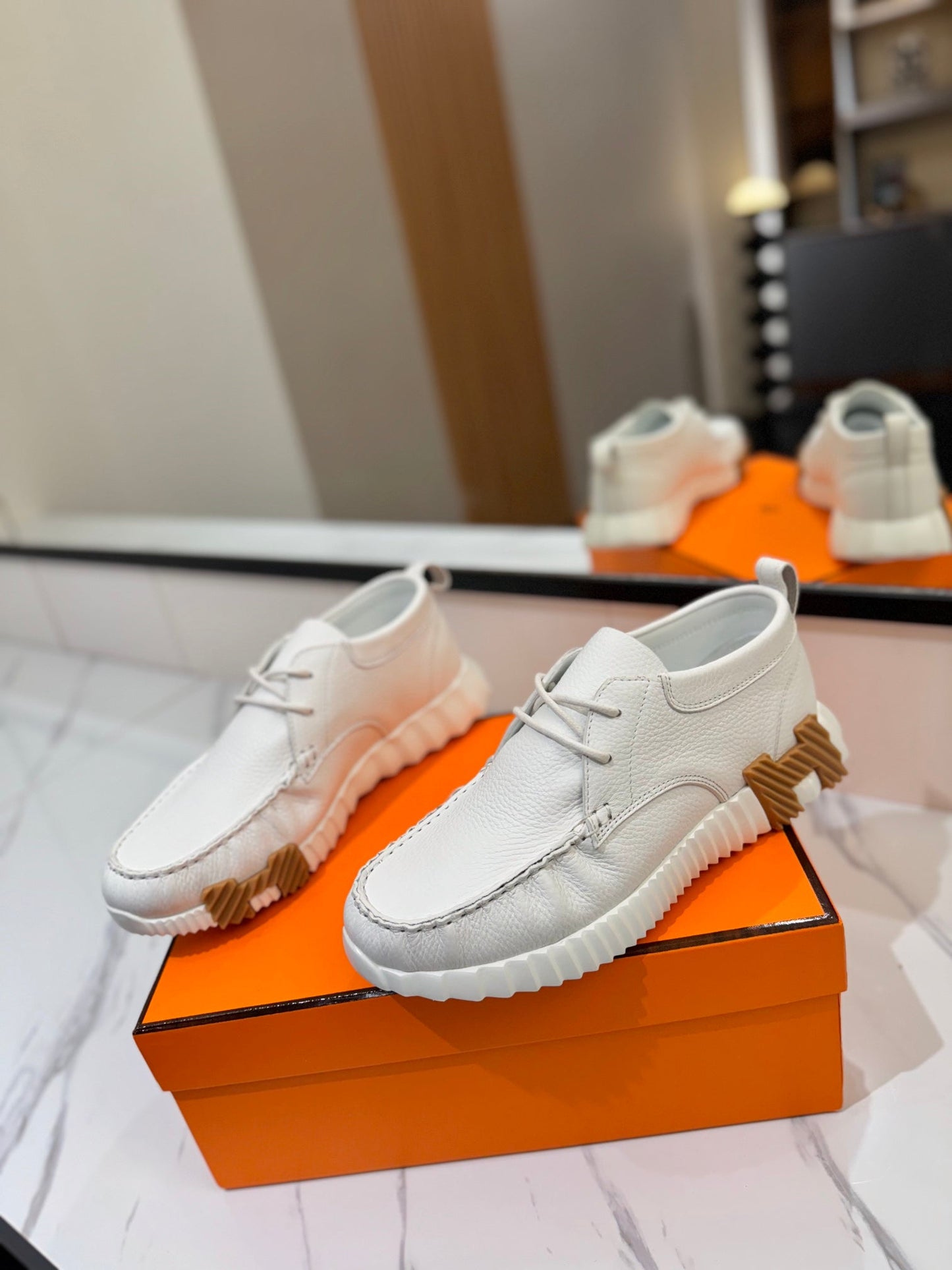 HM Increase Sneaker White Cowhide 983031