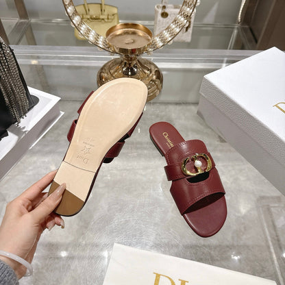CD 26 Chunky Heel Sandals Burgundy Leather 592274
