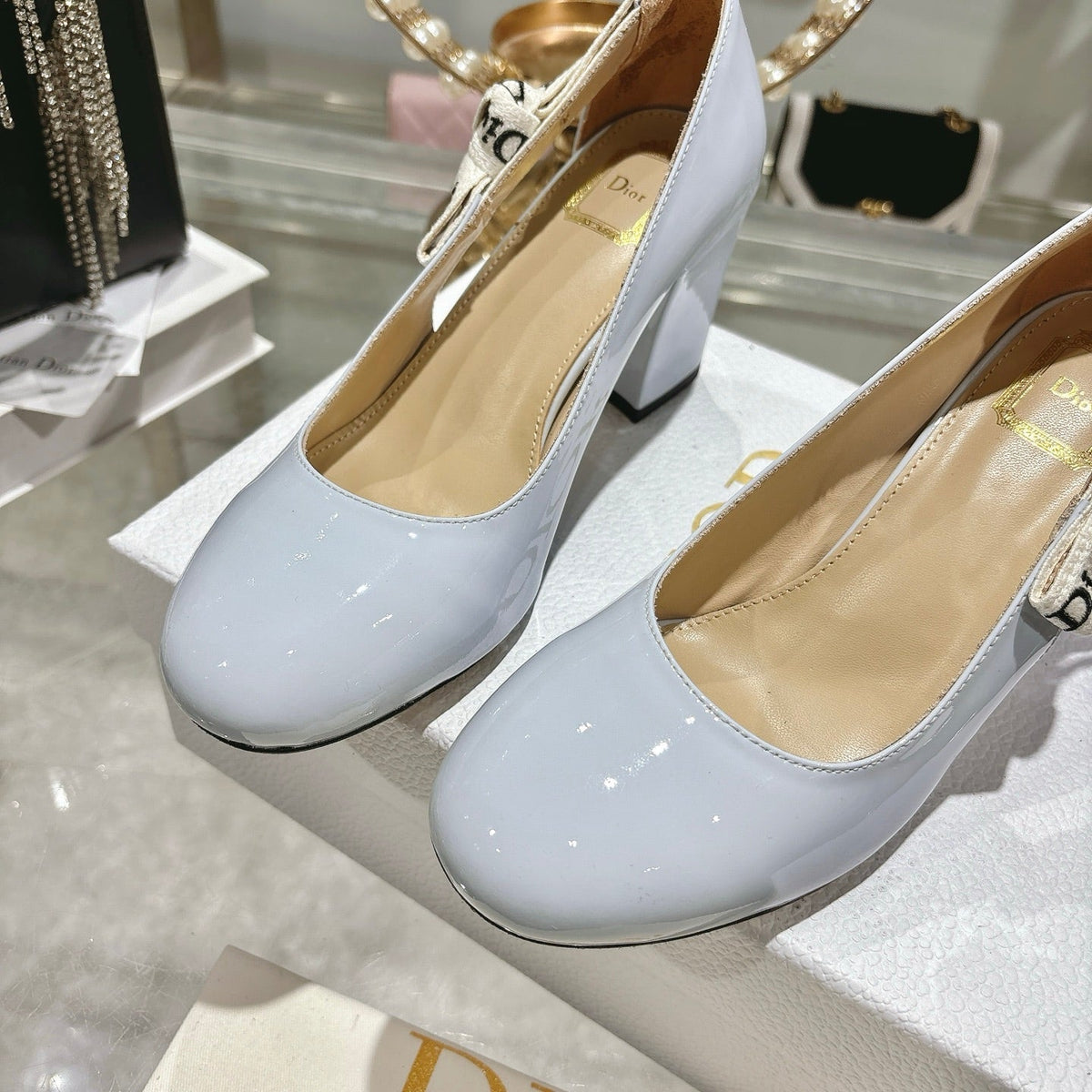 CD 26 Lolita High-Heeled 85 Baby Blue  Patent Leather 679732
