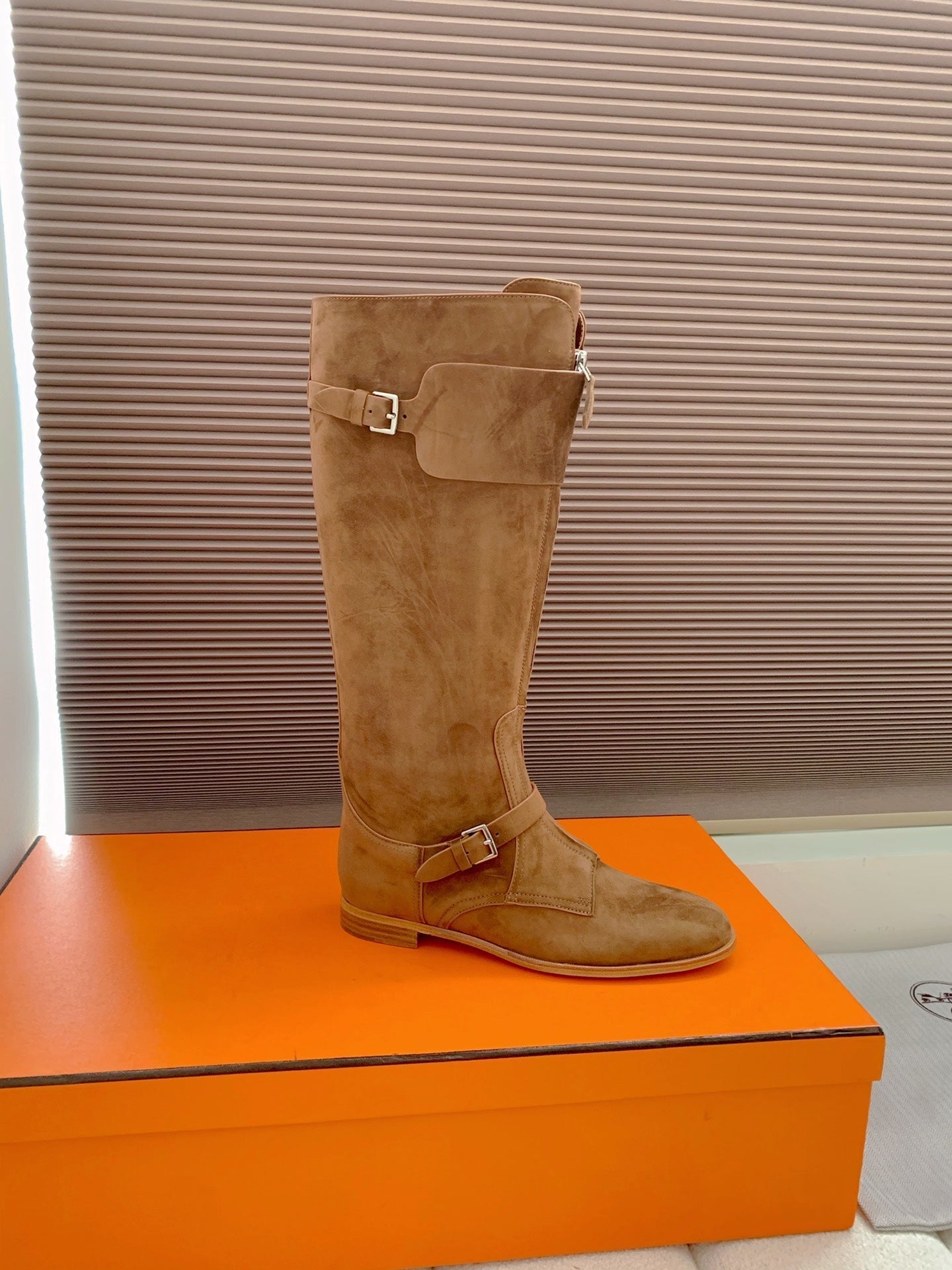HM Riding Boots Clay Brown Suede 464360