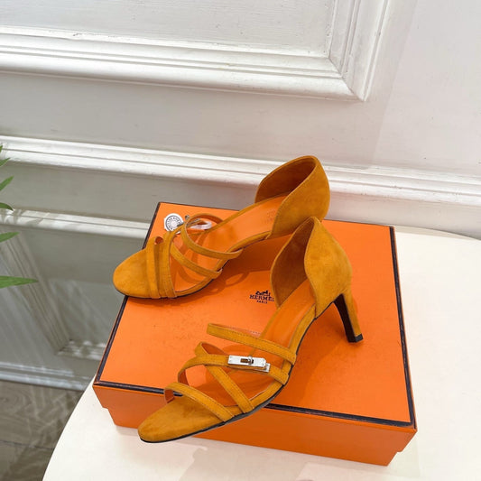 HM Lipstick 65 Sandals Orange Suede 536144