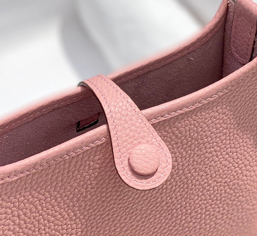 Hermes Mini Evelyne 23cm Pink Togo Leather